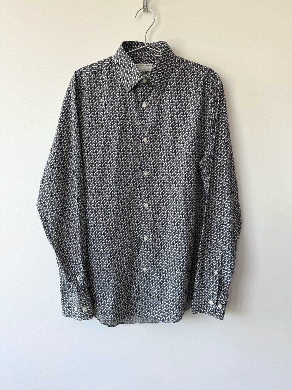 Tiger of Sweden Knot Pattern Slim Fit Button-Down Shirt - Size 39/15.5